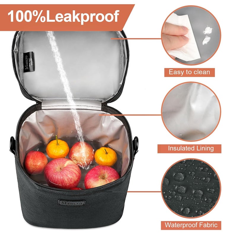 Mancro Breastmilk Cooler Bag with Ice Pack, Insulated Bottle Bag for 6 Baby Bottles (Up to 9 Ounce) with Shoulder Strap for Nursing Moms on The Go or Daycare, Dark Grey - Image 4